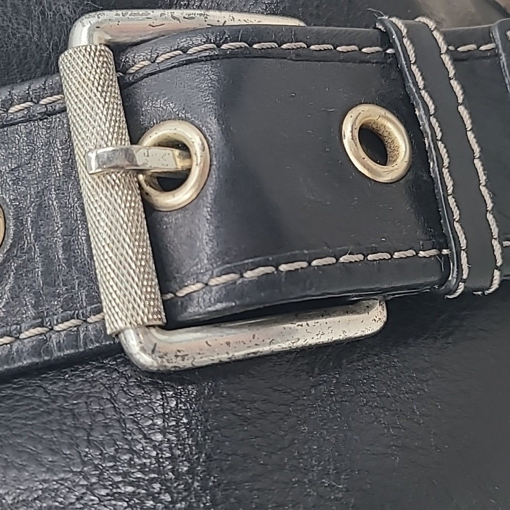 Vintage MICHAEL Michael Kors black leather tote bag - Picture 2 of 13